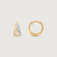 Luminous Arc Diamond Hoop Earrings,,hi-res view 4