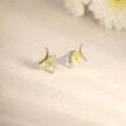 Gentle Arc Diamond Stud Earrings,,hi-res view 1