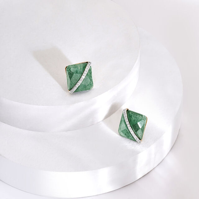 Royal Glow Quartz Stud Earrings,,hi-res image number null