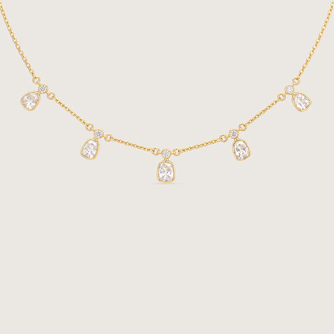 Graceful Drape Polki Diamond Necklace