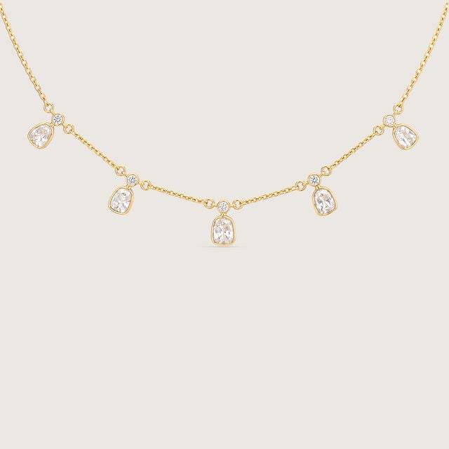 Graceful Drape Polki Diamond Necklace,,hi-res image number null