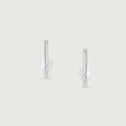 Playful Loop Silver Hoop Earrings,,hi-res view 5