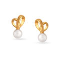 The Tell-Tale Heart Yellow Gold Drop Earrings,,hi-res view 2
