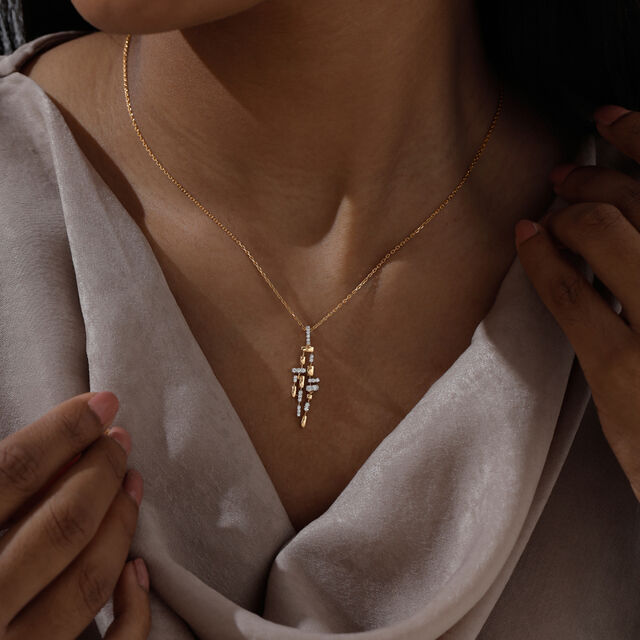Linear Rhythm Diamond Pendant,,hi-res image number null