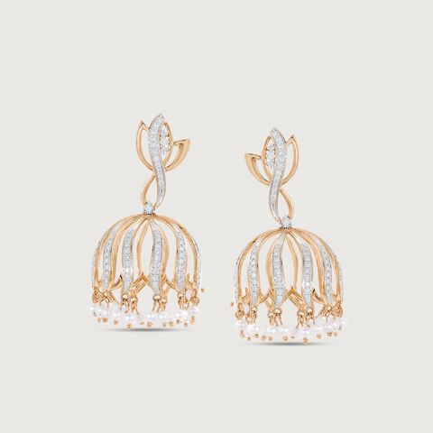 Chic Bloom Diamond Jhumka