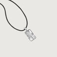 Textured Bar Silver Pendant,,hi-res view 4
