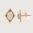 Sequine Radiance Gold & Diamond Stud Earrings,,hi-res view 4