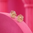 Arcade Elegance Gold Stud Earrings,,hi-res view 1