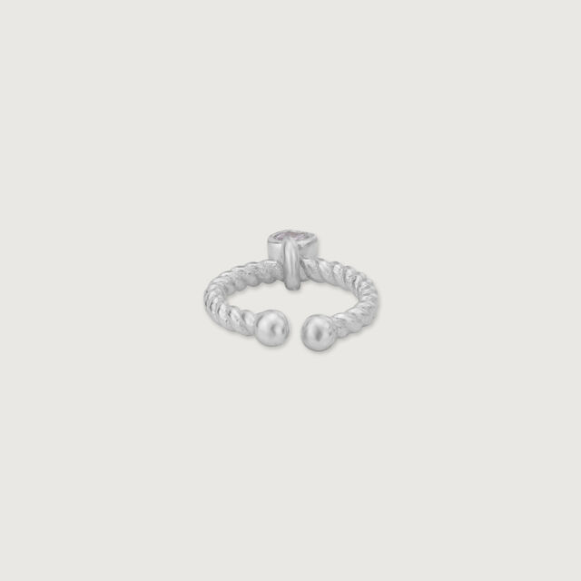 Radiant Twist Silver Septum Ring,,hi-res image number null