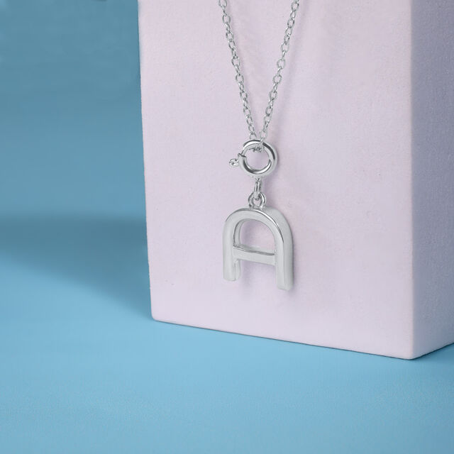 Bold Alpha A Silver Charm,,hi-res image number null