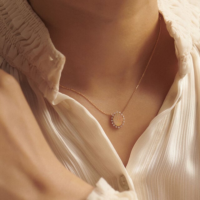 Oval Luminous Diamond Necklace,,hi-res image number null