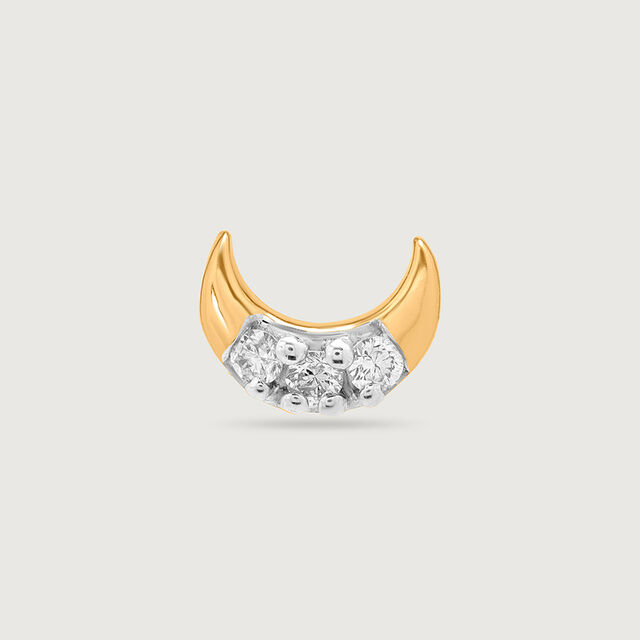 14KT Yellow Gold Diamond Nose Pin,,hi-res image number null
