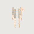 Minimal Geo Diamond Drop Earrings,,hi-res view 4