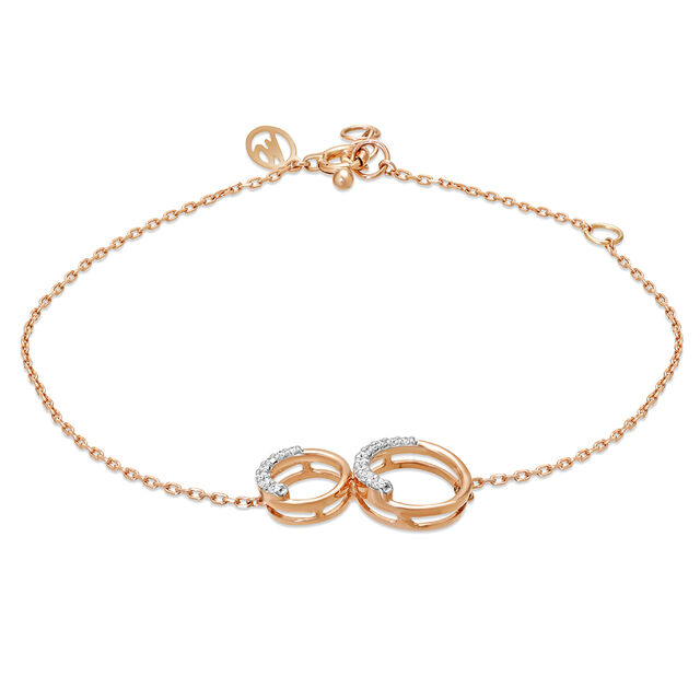 14KT Rose Gold Enthralling Circles Diamond Bracelet,,hi-res image number null