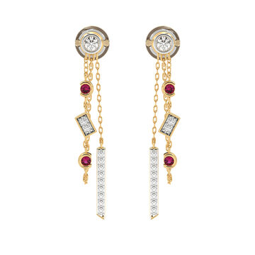 Bijou Dreamcatcher Yellow Gold Drop Earrings