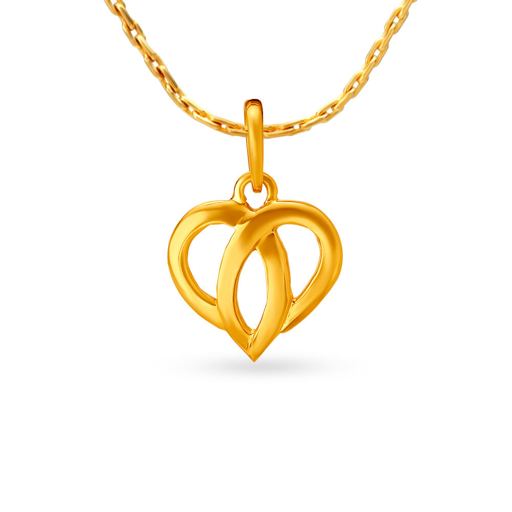Buy Heart Shaped Gold Pendant For Kids Online Mia by Tanishq