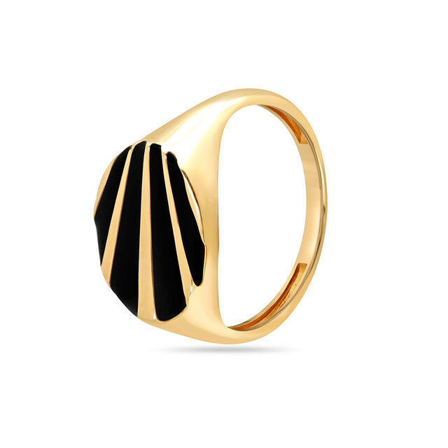 14KT Yellow Gold Bold Stripes Ring,,hi-res image number null