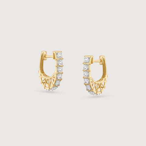 Linear Glow Diamond Hoop Earrings