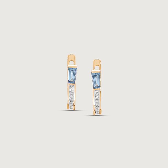 Cool Poise Diamond Hoop Earrings,,hi-res image number null