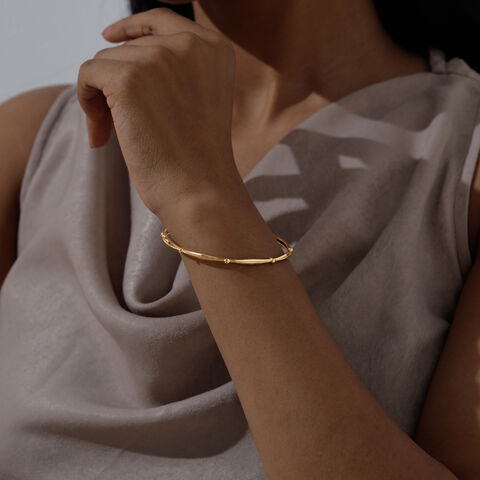 Serene Interval Gold Bangle