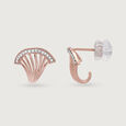 14kt Rose Gold Diamond Stud Earrings,,hi-res view 3