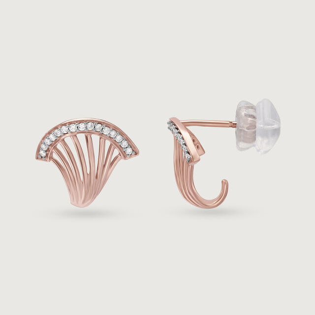 14kt Rose Gold Diamond Stud Earrings,,hi-res image number null