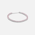 Blush Pink Silver Bracelet,,hi-res view 3