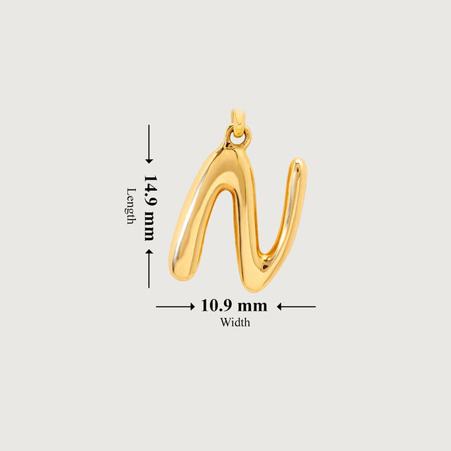 Letter Perfect 'N' Gold Pendant,,hi-res image number null