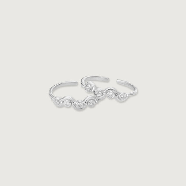 Dainty Gleam Silver Toe Rings,,hi-res image number null