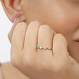 14KT Yellow Gold Spellbound Whispers Emerald Finger Ring,,hi-res view 1