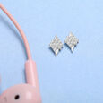 Luminous Radiant Silver Stud Earrings,,hi-res view 1