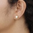 Arch Glow Pearl Stud Earrings,,hi-res view 2