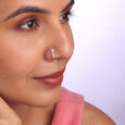 Cute Gleam Silver Nose Pin,,hi-res view 2