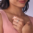 Angular Spark Silver Ring,,hi-res view 2