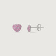 Cheeky Heart Silver Earrings and Necklace Set,,hi-res view 7