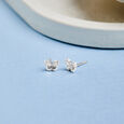 Mini Flutter Silver Stud Earrings,,hi-res view 1