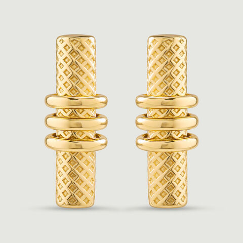 Textured Wrapped Gold Stud Earrings