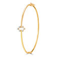 14KT Yellow Gold Radiant Reflections Diamond Bangle,,hi-res view 3