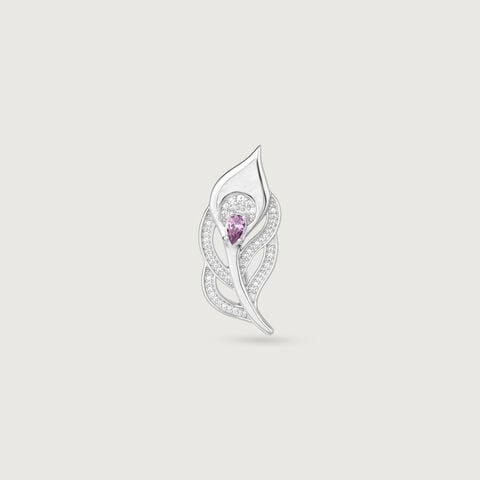 Whimsical Amethyst Silver Brooch