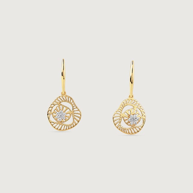 Flowing Aura Diamond Drop Earrings,,hi-res image number null