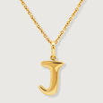 Letter Perfect 'J' Gold Pendant,,hi-res view 3