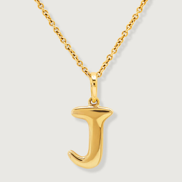 Letter Perfect 'J' Gold Pendant,,hi-res image number null