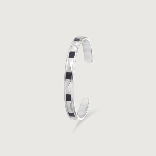 Faceted Edge Silver Kada,,hi-res image number null