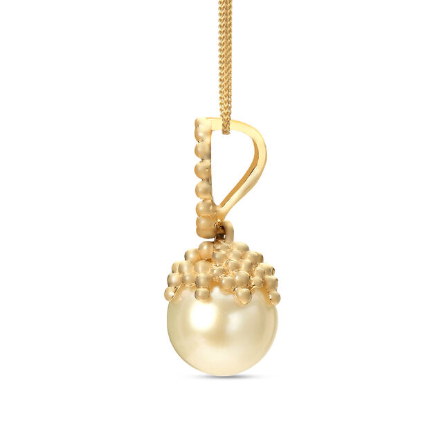14KT Yellow Gold Captured Pearl Pendant,,hi-res view 2
