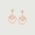 Halo Fringe Diamond Drop Earrings,,hi-res view 3