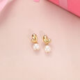 Mystic Love Pearl & Gold Drop Earrings,,hi-res view 1