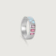 Vivid Mosaic Silver Ring,,hi-res view 3