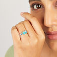 Sea Sparkle Silver Finger Ring,,hi-res view 2