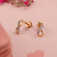 14KT Yellow Gold Diamond Stud Earrings,,hi-res view 1