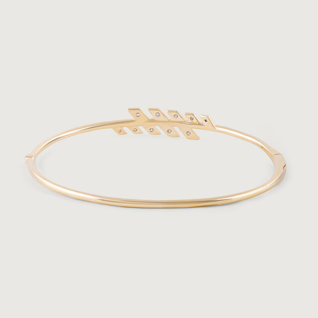 Strobe Rhythm Gold & Diamond Bangle,,hi-res image number null
